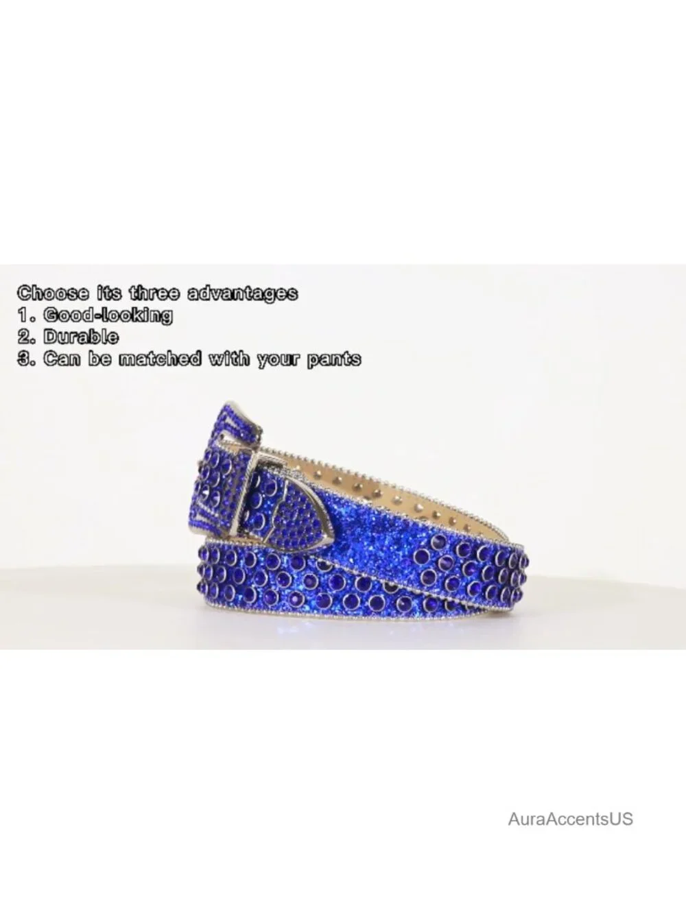 Rhinestone Western Belt Men Women Bling Crystal Diamond Studded Belts
